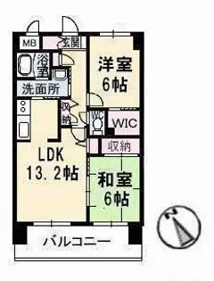 サンルーフパークマンション【3階】の間取り