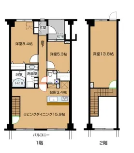 トゥトゥジャルダンはるひ野の間取り
