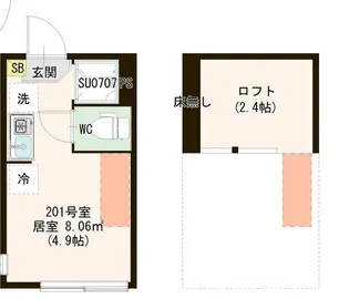 シースカイ平井【2階】の間取り