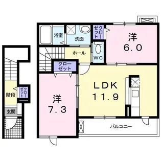 フォンテーヌIII【2階】の間取り
