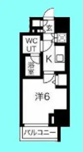 スパシエヴァロル品川荏原【6階】の間取り