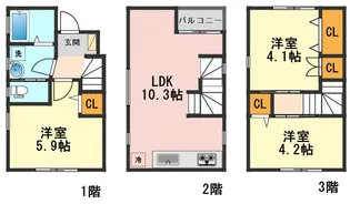 東京都江戸川区松江2【一戸建】の間取り