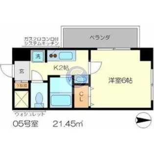 UN CASTELLO 西院【4階】の間取り