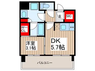 グランカーサ三ノ輪III【12階】の間取り