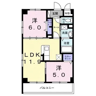 沖縄県沖縄市大里1【マンション】の間取り