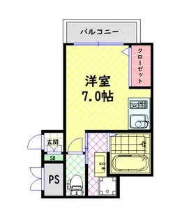 グランパシフィック芦原橋駅前【3階】の間取り