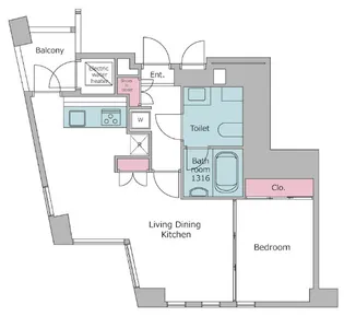 東京都港区赤坂9【マンション】の間取り