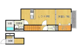 ラフィーノ長町南【2階】の間取り