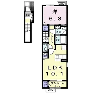ハウス フリーデ II【2階】の間取り