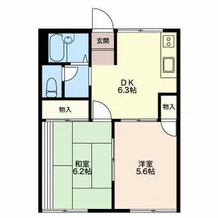 SAKATOMI-FLAT【1階】の間取り