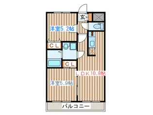ライフシティ【2階】の間取り