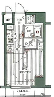 ガラ・ステージ芝公園駅前【4階】の間取り
