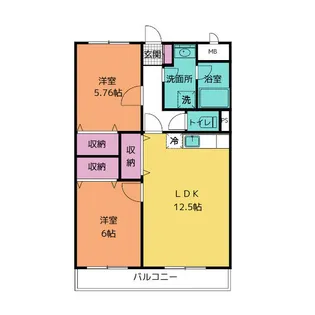 エコシティープライム【4階】の間取り