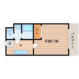 フォンテーヌ鶴が丘【2階】の間取り