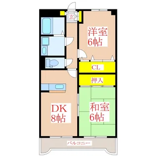 サンシティ赤池【3階】の間取り