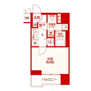 プレール・ドゥーク川崎V【4階】の間取り