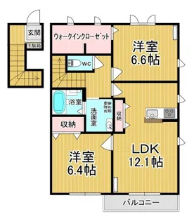 ドルチェコートC【2階】の間取り