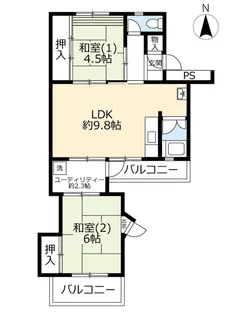 UR立川幸町【2階】の間取り