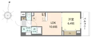 ウエサカ ステューディオ【1階】の間取り