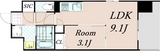 リシュドール梅小路【10階】の間取り