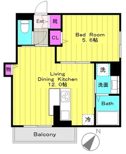 ブリリアイレブン【2階】の間取り