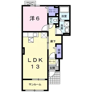 カーサ プラシードTI【1階】の間取り