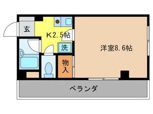 マサーレ川西【4階】の間取り