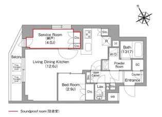 コンフォリア・リヴ平井MUTIO【2階】の間取り