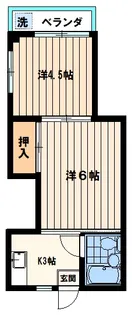 キャステル山本【3階】の間取り