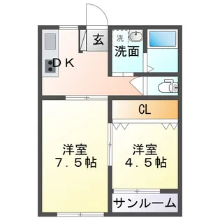 エトワール【2階】の間取り
