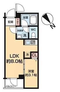 ハーモニーレジデンス中野若宮【2階】の間取り
