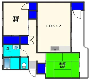 DIY可 鎌ヶ谷グリーンハイツ17号棟【4階】の間取り