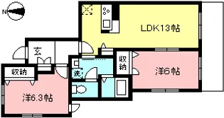 アイリス・スクエア【3階】の間取り