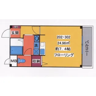 ハピネス溝の口(ハピネスミゾノクチ)【2階】の間取り
