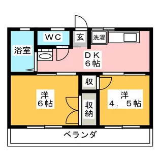 関コーポ【1階】の間取り