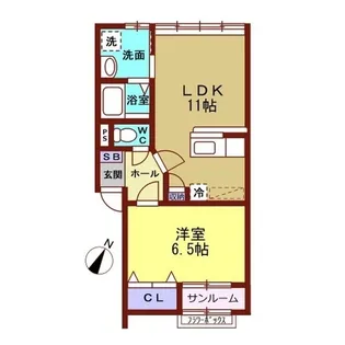 ヴァンクール102【1階】の間取り