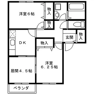 ハッピーハウス【2階】の間取り