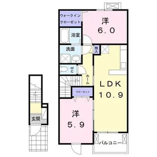 キャッスルアントレII【2階】の間取り