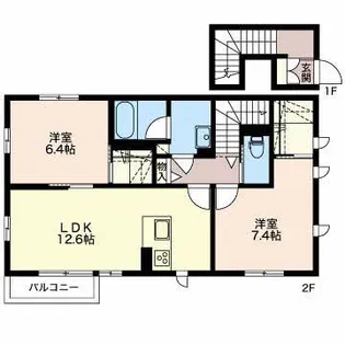 フラットやじま【2階】の間取り
