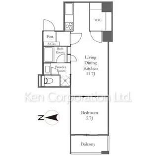 リバーシティ21イーストタワーズII【11階】の間取り