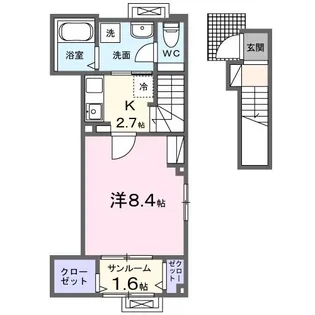セントラル・ステーションB【2階】の間取り