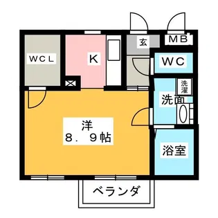 グリーンハイツ大安(6戸)【2階】の間取り