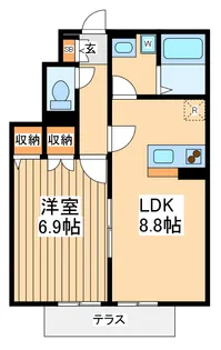 エルメゾン国立【1階】の間取り