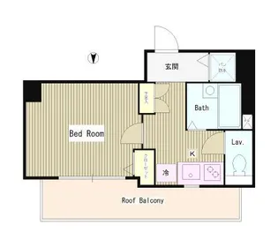 エスコート麻布十番II【8階】の間取り
