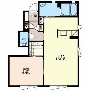 ブランシェ藤森C【1階】の間取り