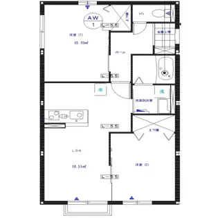ル・プティ・ポア・イースト【2階】の間取り