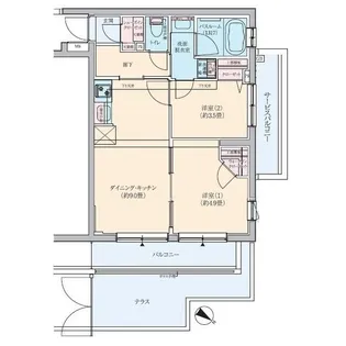 ロアール武蔵新田【1階】の間取り