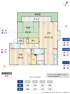 フローレンス那珂川【1階】の間取り