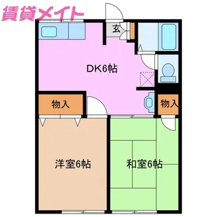 サングリーン【1階】の間取り