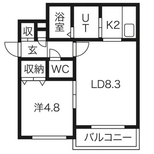 サンルーチェ山鼻【3階】の間取り